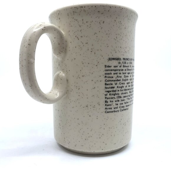 Warwick Castle Souvenir Mug Black Prince Edward Plantagenet Prince of Wales Vtg - Picture 4 of 12